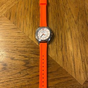 Neon Orange Coach Watch